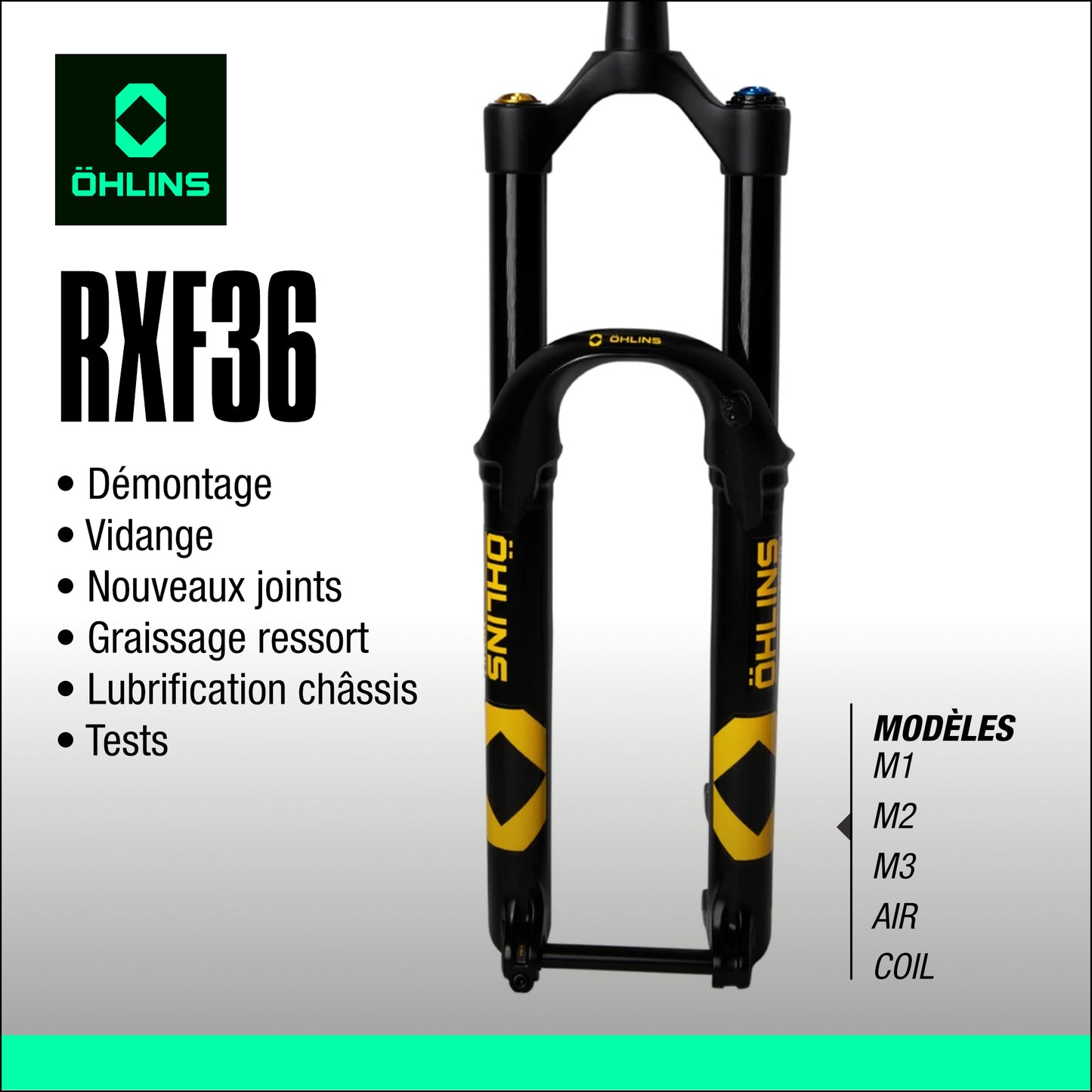 entretien fourche Ohlins RXF36