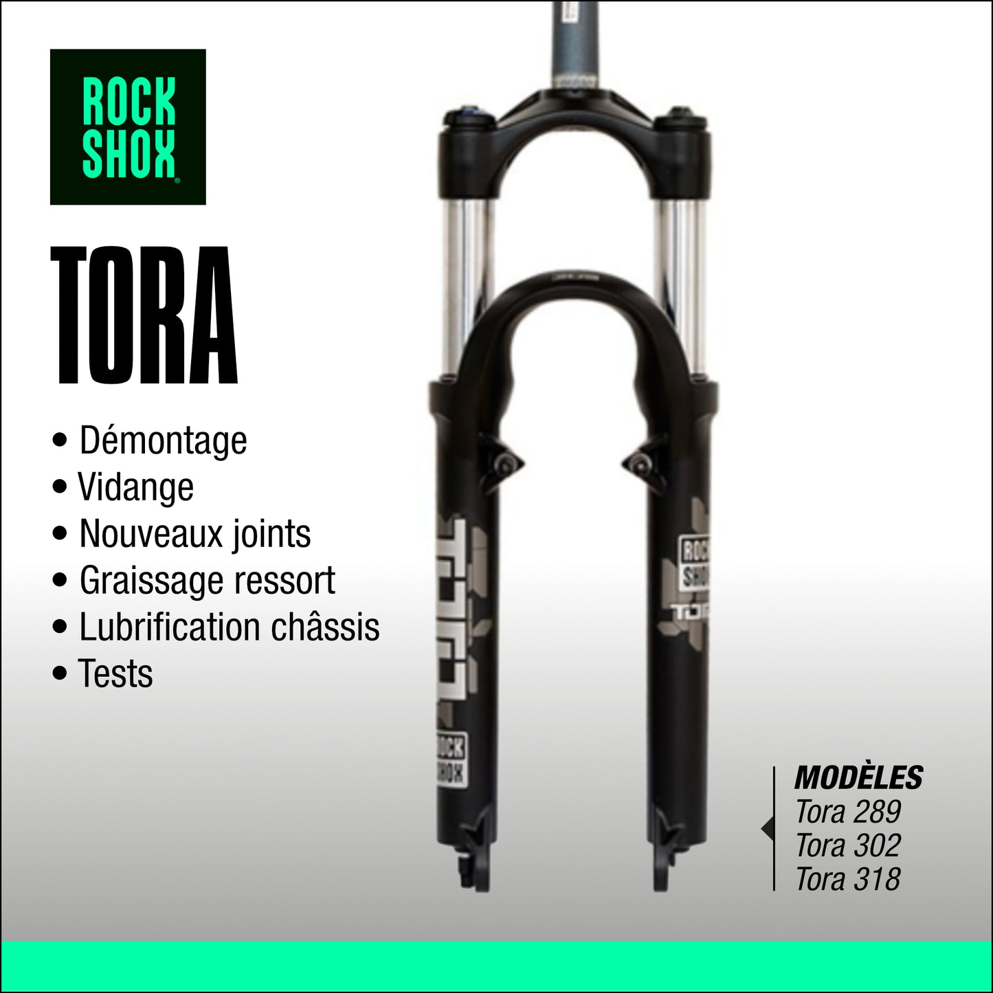 entretien fourche RockShox Tora