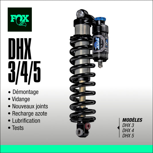 entretien amortisseur fox DHX 3 4 5 VTT