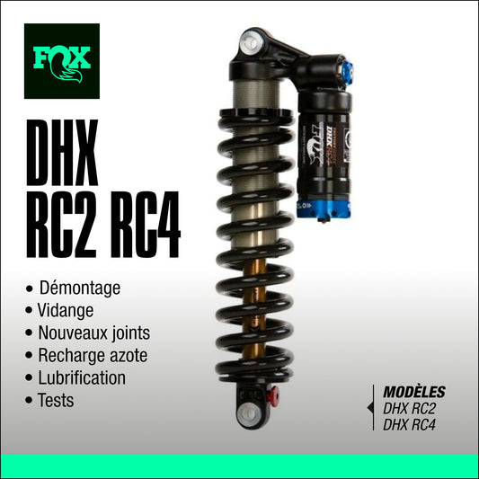 entretien amortisseur fox DHX RC2 RC4 VTT