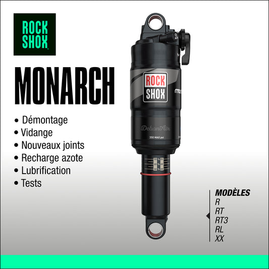 entretien amortisseur rockshox monarch VTT