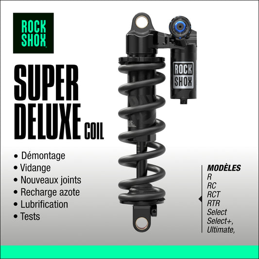 entretien amortisseur rockshox super-deluxe coil VTT