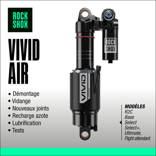 entretien amortisseur rockshox vivid-air VTT