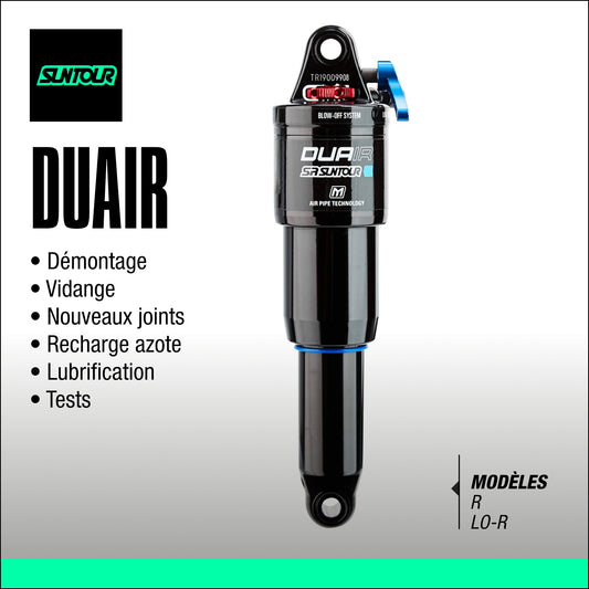 entretien amortisseur sr suntour duair VTT
