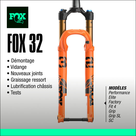 entretien fourche fox 32 VTT