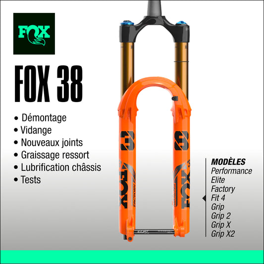 entretien fourche fox 38 VTT