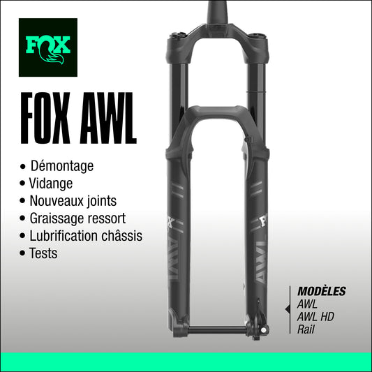 entretien fourche fox AWL VTT