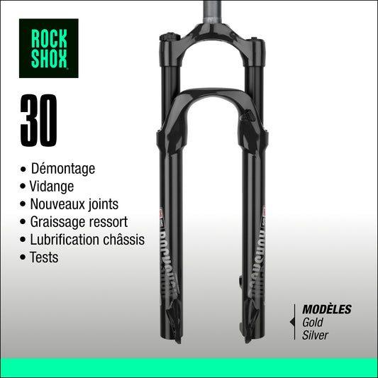 entretien fourche rockshox 30 VTT