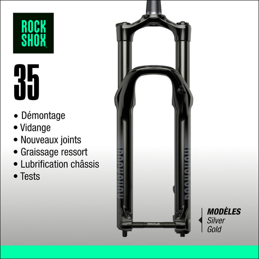 entretien fourche rockshox 35 VTT