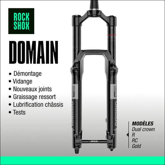 entretien fourche rockshox Domain VTT