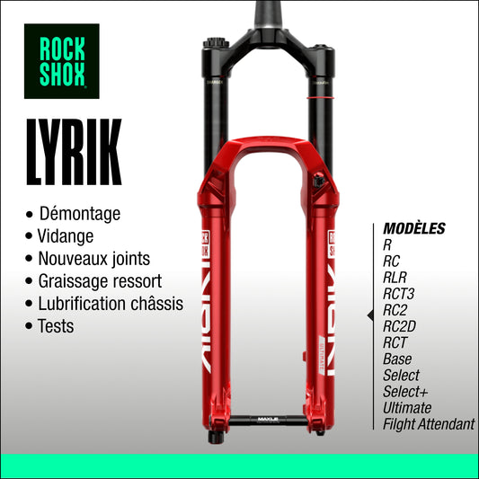 entretien fourche rockshox Lyrik VTT