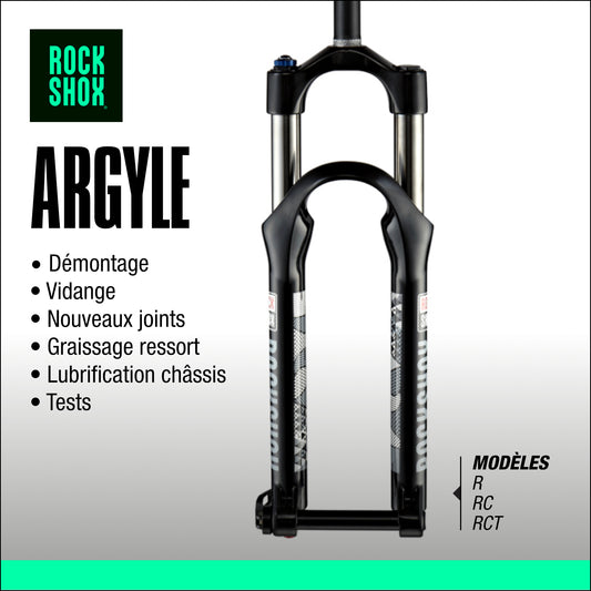 entretien fourche rockshox argyle VTT