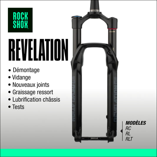 entretien fourche rockshox revelation VTT