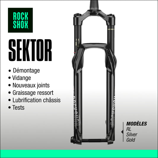 entretien fourche rockshox sektor VTT