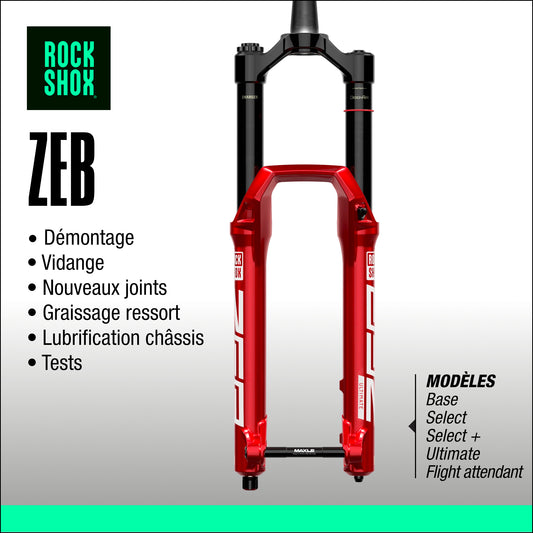 entretien fourche rockshox zeb VTT