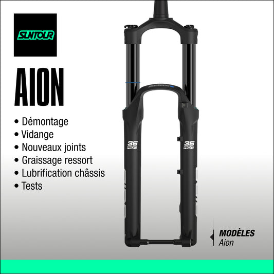 entretien fourche sr suntour Aion